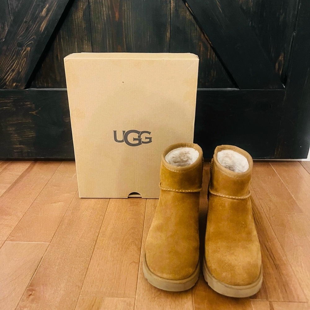 UGG Tan Suede Ankle Boots